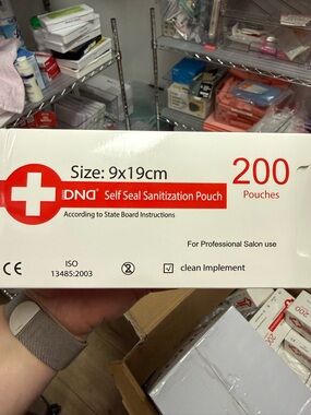 DNA Self Seal Sanitization Pouches -  (200 Pack) 10 boxes (2,000 pouches)